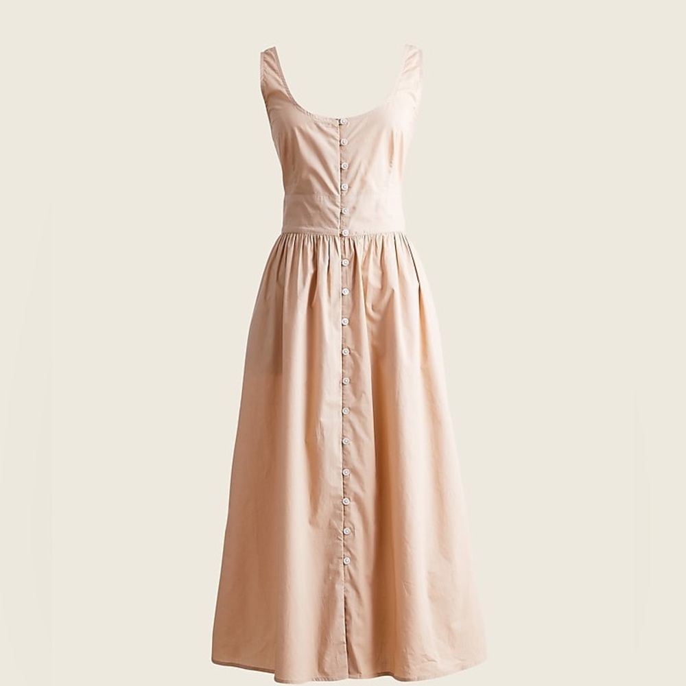 J. Crew Dark Beechwood Cotton Poplin Dress